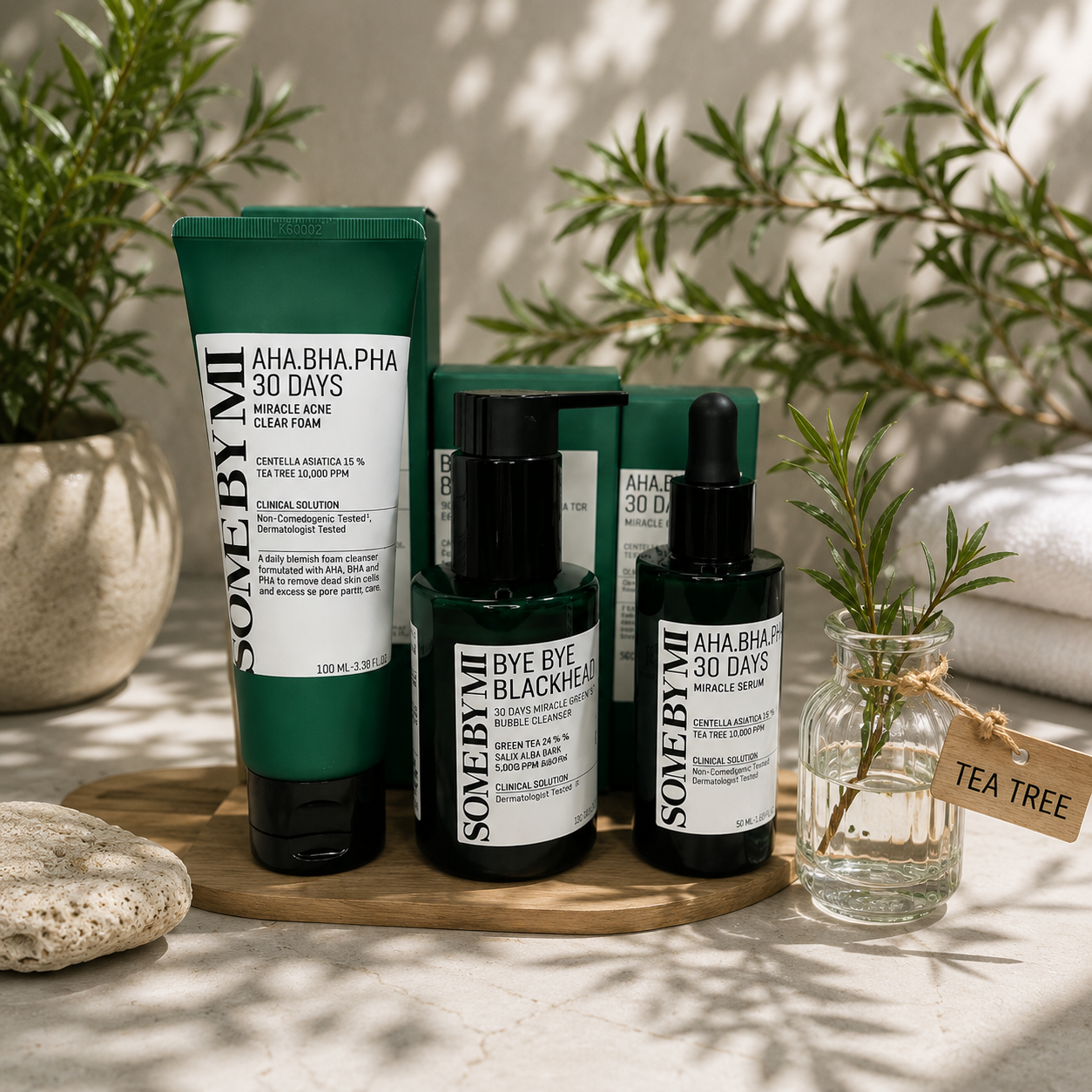SOMEBYMI Shabo Mie Tea Tree Facial Cleanser 120ml is suitable for deep cleaning of acne-sensitive skin